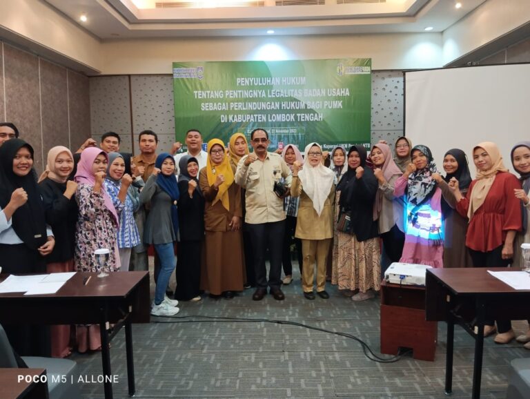 Bimtek Penyuluhan Hukum Tentang Pentingnya Legalitas Badan Usaha di Kab. Lombok Tengah