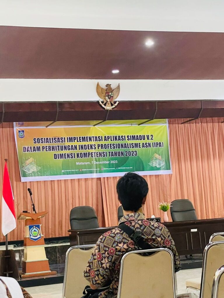 Sosialisasi Implementasi Aplikasi Simadu Dalam Perhitungan Indek Profesionalisme ASN dimensi kompetensi Tahun 2023