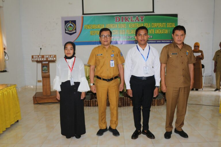 Diklat Pengembangan Jaringan bisnis atau Kemitraan Pola Corporate Social Responsibillity (CSR) Bagi Pelaku UMK Se-NTB