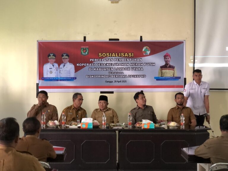 Sosialisasi Percepatan Pembentukan Kopdes/Kel Merah Putih Di KLU