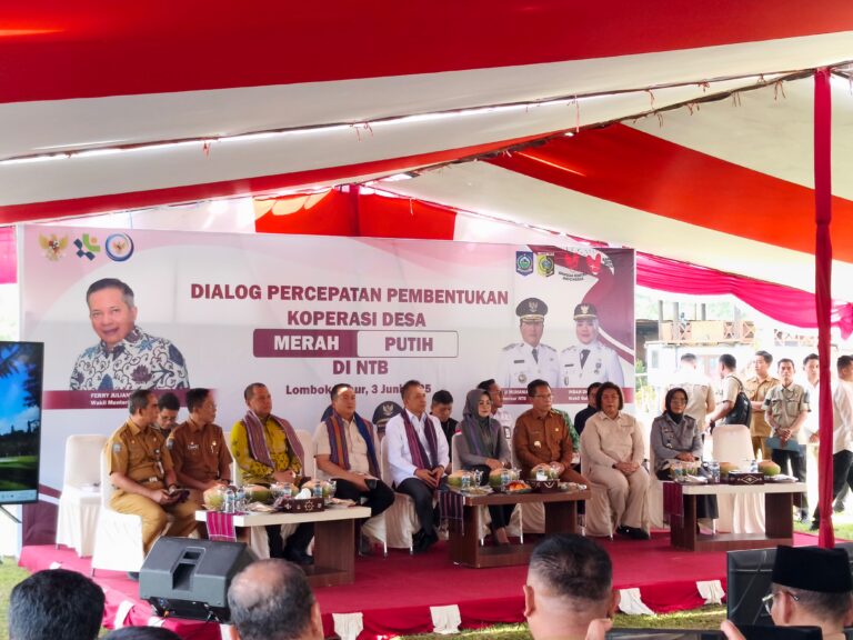 Wamen Koperasi Ferry Juliantono Mengapresiasi Langkah Cepat Desa Kembang Kuning Membentuk Koperasi Merah Putih