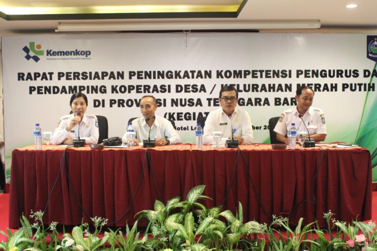 Diskop UKM NTB Gelar Rapat Persiapan Peningkatan Kompetensi Pengurus dan Pendamping KDKMP
