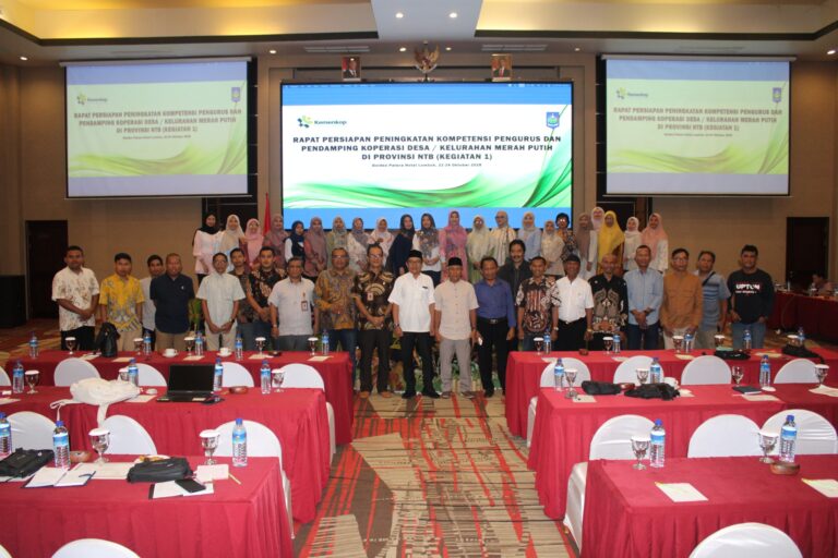 Diskop UKM NTB Mantapkan Persiapan Peningkatan Kompetensi Pengurus dan Pendamping Koperasi Desa/Kelurahan Merah Putih