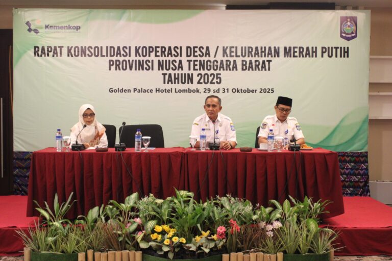 Dinas Koperasi UKM NTB Gelar Rapat Konsolidasi Koperasi Desa/Kelurahan Merah Putih Tahun 2025