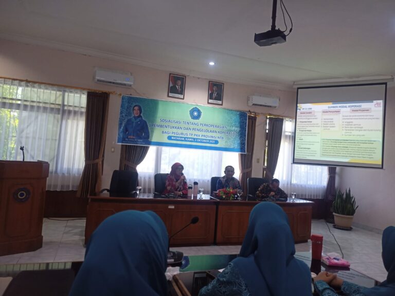 Kadiskop UKM NTB Dorong TP PKK Perkuat Koperasi