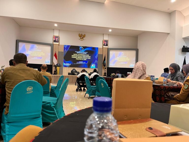Koordinasi Penyusunan Produk Hukum Daerah Berperspektif HAM