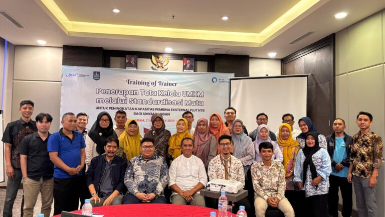 Kadiskop UKM NTB Hadiri Training of Trainer Penerapan Tata Kelola UMKM Berbasis Standarisasi Mutu