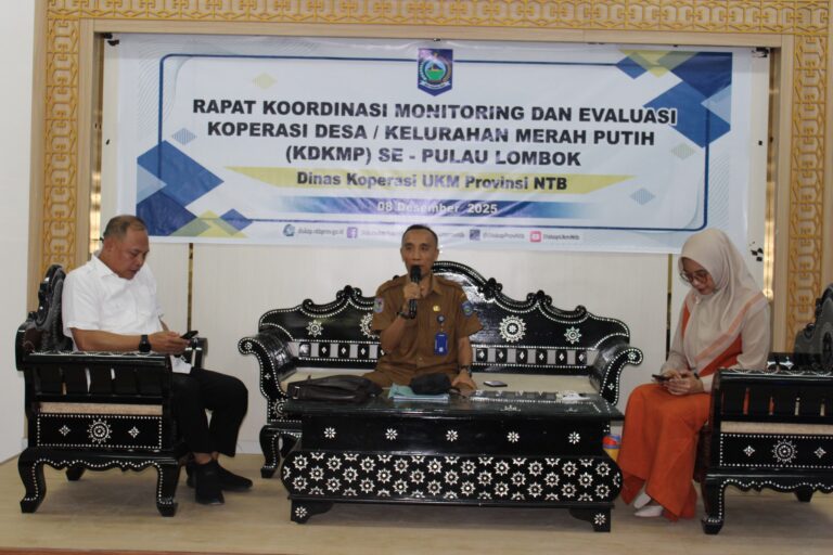 Dinas Koperasi UKM NTB Gelar Rakor Monev KDKMP se-Pulau Lombok, Dorong Transformasi Menuju Koperasi Modern